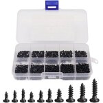 1000 pcs mini vis  bois cruciformes auto - taraudeuses  tte ronde mini vis m1 m1. 2 m1. 4 m1. 7 avec ...