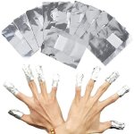 100pcs feuille daluminium dissolvant ultra - minces papillotes en aluminium papillotes ongles daluminium ...