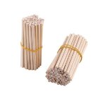 100pcs rond tiges de cheville en bois b�tons d?artisanat pour les projets de mod�le d?artisanat de bricolage ...