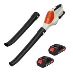 Souffleur � feuilles �lectrique sans fil avec 2 batteries et 1 chargeur modes � 5 vitesses 21v 1500mah ...