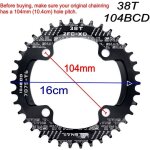 104 bcd plateau �troit large 38t avec boulons 104bcd �troit large anneau de cha�ne simple pour vtt v�lo ...
