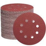 105pcs disque de ponage 125mm disques a poncer papier abrasifs 8 trous idal pour ponceuse grain 40 ...