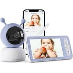 1080p 5 lcd babyphone camra avec application telephone ptz 360 surveillance des mouvements & suivi ...