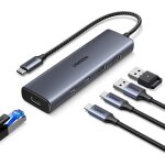 10gbps hub ethernet gigabit avec multi 5 en 1 adaptateur rj45 usb c 3. 2 gen 2 compatible avec iphone ...