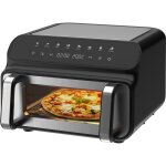 10l pizza airfryer xxl mit ober - und unterhitze 2000w lfrei sichtfenster digitalanzeige 8 programme ...