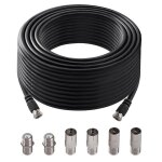 10m 75ohm c�ble coaxial rg6f m�le vers f m�le haut d�bit rg6 c�ble dantenne tvavec 6pc coupleurs dextensionpou ...