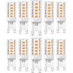 10pcs ampoule g9 led dimmable 5w blanc chaud 3000k ampoules led g9 quivalent halogne 50w ac110 / 220v ...