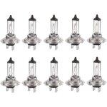 10pcs ampoule halogne led 12v h7 55w durable ampoule blanche chaude feux de route / feux de croisement ...