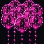 10pcs ballons bobo lumineux  led ballons transparents ballons pour nol mariage anniversaire saint - ...