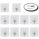 Patère adhésive transparente pour serviettes et torchons - 10pcs Patère adhésive transparente pour serviettes et torchons - 10pcs