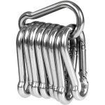 10pcs mousquetons en acier inoxydable 304 rsistant mousqueton inox 50 mm x 5 mm de qualit suprieure ...