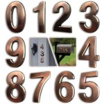 10pcs numro de plaque maison numros de bote aux lettres numros de porte auto - adhsifs 0 - 9 numros ...