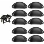 10pcs poigne de coquille vintage - pour tiroir armoire meuble cuisine fer incurv bouton de porte de ...