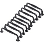Poign�e de meuble - aimoonsa - 115 mm - noir - entraxe 96 mm - lot de 10