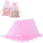 10pcs rose emballage sac organza pochette cadeau sachet baptme mariage 18x13 cm pochette cadeau en organza ...