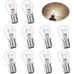 10pcs s25 p21 / 5w bay15d 1157 ampoule 12v 21w original ampoule de feu de freinage arri�re - blanc chaud ...