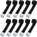 10pcs sangle � griffe sangle darrimage sangle de fixation - noir - 2 * 39cm