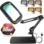 10x 30x loupe avec lumi�re et support lampe loupe �clair�e � 60 led 5 modes de couleur lampe de bureau ...
