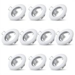 10x spots lumineux encastrable plafond lampe fixe blanc supportstrou encastr� �55mm