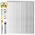 11 paires aguilles a tricoter en acier inoxyable 2 � 8mm et 20 accessoires pour debutant et professionnel ...