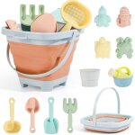 Jouet de plage - hautstore - 11 pi�ces - seau pliable - couleurs vives - pour enfants � partir de 3 ans ...