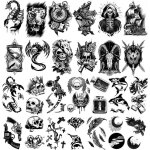 112 feuilles tatouage ephemere homme femme imperméable faux tatouage autocollant avec mort crâne squelette ... 112 feuilles tatouage ephemere homme femme imperméable faux tatouage autocollant avec mort crâne squelette ...