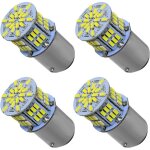 1157 blanc ampoules led 4 pcs blanc 6000~7000k 12v - 24v p21 / 5w 12~14lm ampoules led pour aux feux ...