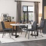 117�68 cm ensemble table � manger avec 4 chaises - set table et chaise cuisine salon moderne - chaises ...
