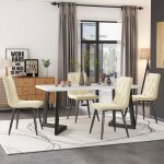 117�68 cm ensemble table � manger avec 4 chaises - set table et chaise cuisine salon moderne - chaises ...