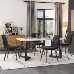 117�68 cm ensemble table � manger avec 4 chaises - set table et chaise cuisine salon moderne - chaises ...