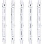 118mm r7s dimmable ampoule halogne crayon 300w blanc chaud 2800k r7s linaire 3000lm (5pcs)