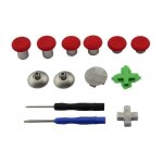 11pcs magntique thumbsticks bouton jeu gaming joystick pour xbox un elite ps4 manette - rouge