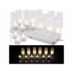 12 bougies chauffe - plat led rechargeables avec photophores