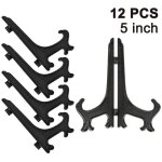 12 chevalets en plastique pour assiettes et accessoires pr�sentoirs pliants pour collection et d�cor