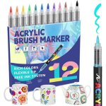 12 couleurs feutre porcelaine permanent lave vaisselle ensemble de peinture sur porcelaine marqueur acrylique ...