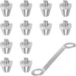 12 crampons football remplacement 11 / 13mm alliage aluminium avec cl� entra�nement rugby