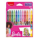 Feutres - maped - barbie - 12 feutres - pointe ogive 28mm - encre lavable