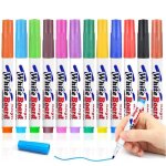 12 feutres pour tableau blanc - marqueurs pour tableaux blancs - pointe conique moyenne - effaables ...