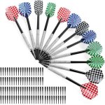 12 flechette pointe plastique fl�chettes avec 100 embouts remplacement durable set de flechettes � pointe ...