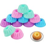 12 mini - moules en silicone pour kouglof faciles à démouler adaptés aux pâtisseries (diamètre 65 cm ... 12 mini - moules en silicone pour kouglof faciles à démouler adaptés aux pâtisseries (diamètre 65 cm ...