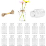 12 mini vases en verre125ml petits vases pour decoratifs de table mariagemini vases bouteilles en verre ...