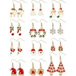 12 paires boucles doreilles pendantes de goutte de nol ensemble de boucles doreilles de bijoux de nol ...