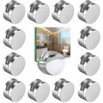 12 pcs pinces rondes pour miroir - alliage zinc - support verre 4 - 7mm