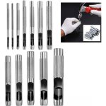 12 pcs poin�on creux en acier rond set poin�on � trou creux en cuir pour maroquinerie artisanat travail ...