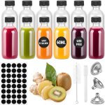 12 petites bouteilles shot de 60ml avec entonnoir �tiquettes & stylo mini bouteilles en verre pour shots ...