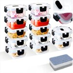 12 pi�ces 320ml r�cipient en verre bo�tes alimentairesbo�te de rangement de cuisine