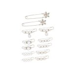 12 pices broches pour femmes mode broche de perle simule pingle de scurit pour chle pull charpe ...