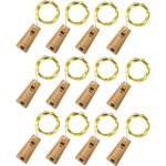 12 pices led bouteille guirlande lumineuse blanc chaud 2m 20 led lampes de bouteille lumire fil pour ...
