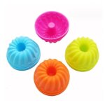 Moules  ptisserie - aqsacokiya - mini kouglof en silicone - 12 pices - rutilisables - antiadhsifs ...
