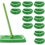 12 pices tampons de vadrouille en microfibre serpillire recharge balai vapeur lavables mop de chiffons ...